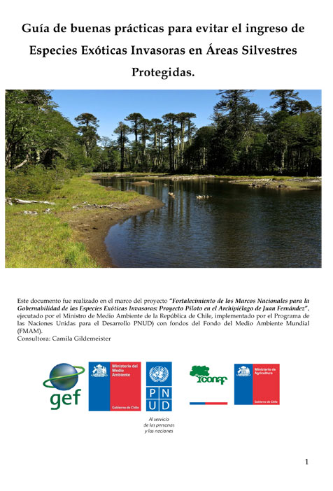 Guía de buenas prácticas para evitar el ingreso de Especies Exóticas Invasoras en Áreas Silvestres Protegidas